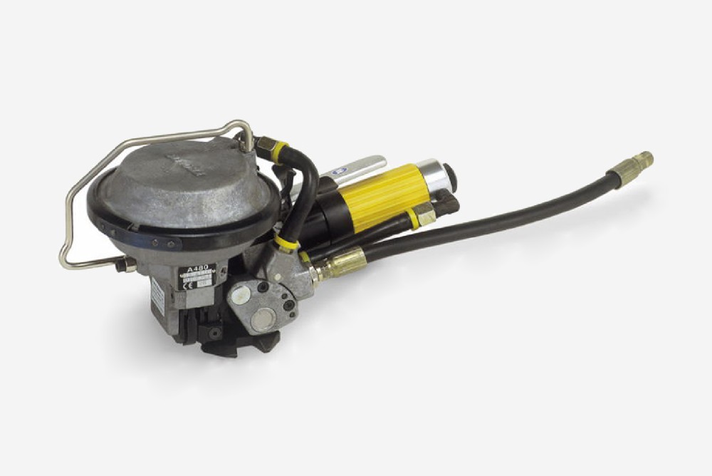 氣動(dòng)一體式鋼帶有扣打包機(jī)